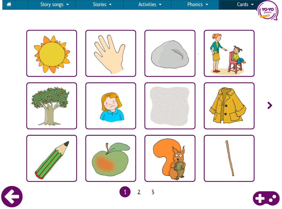 Yo-yo phonics. Recursos digitales. Cards